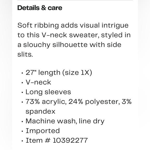 New! Brand new! Vince Camuto Cozy Gray Ribbed V-Neck Sweater - Picture 3 of 15